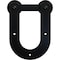 Ekena Millwork Economy Horseshoe Silent Roller Hanger w/ Bolts for Barn Door for 1 3/8" to 1 3/4" Doors, Black GB6008R2BL - alternate 1